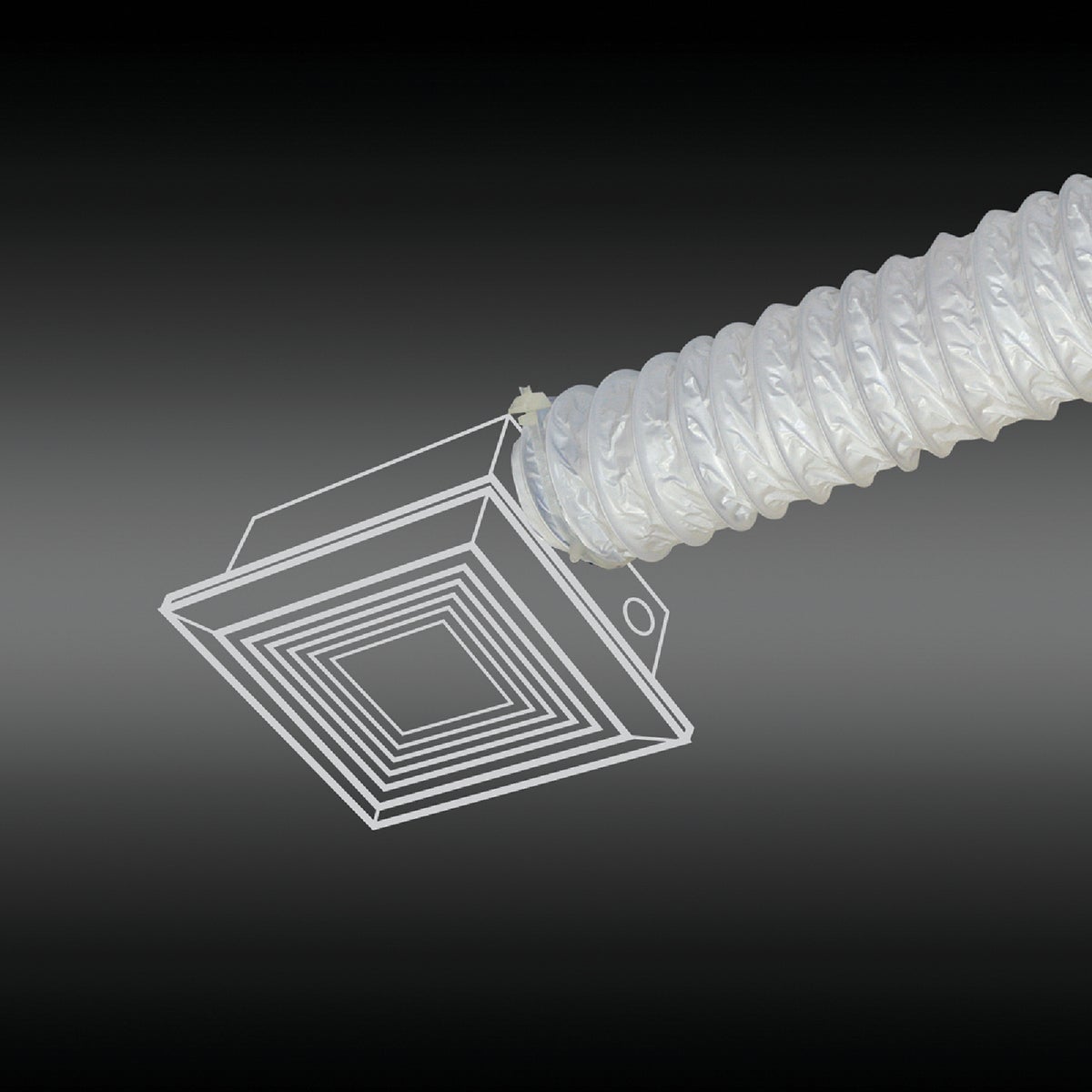 Dundas Jafine 4 In. Dia x 20 Ft. L White Vinyl Flexible Ducting Image 2