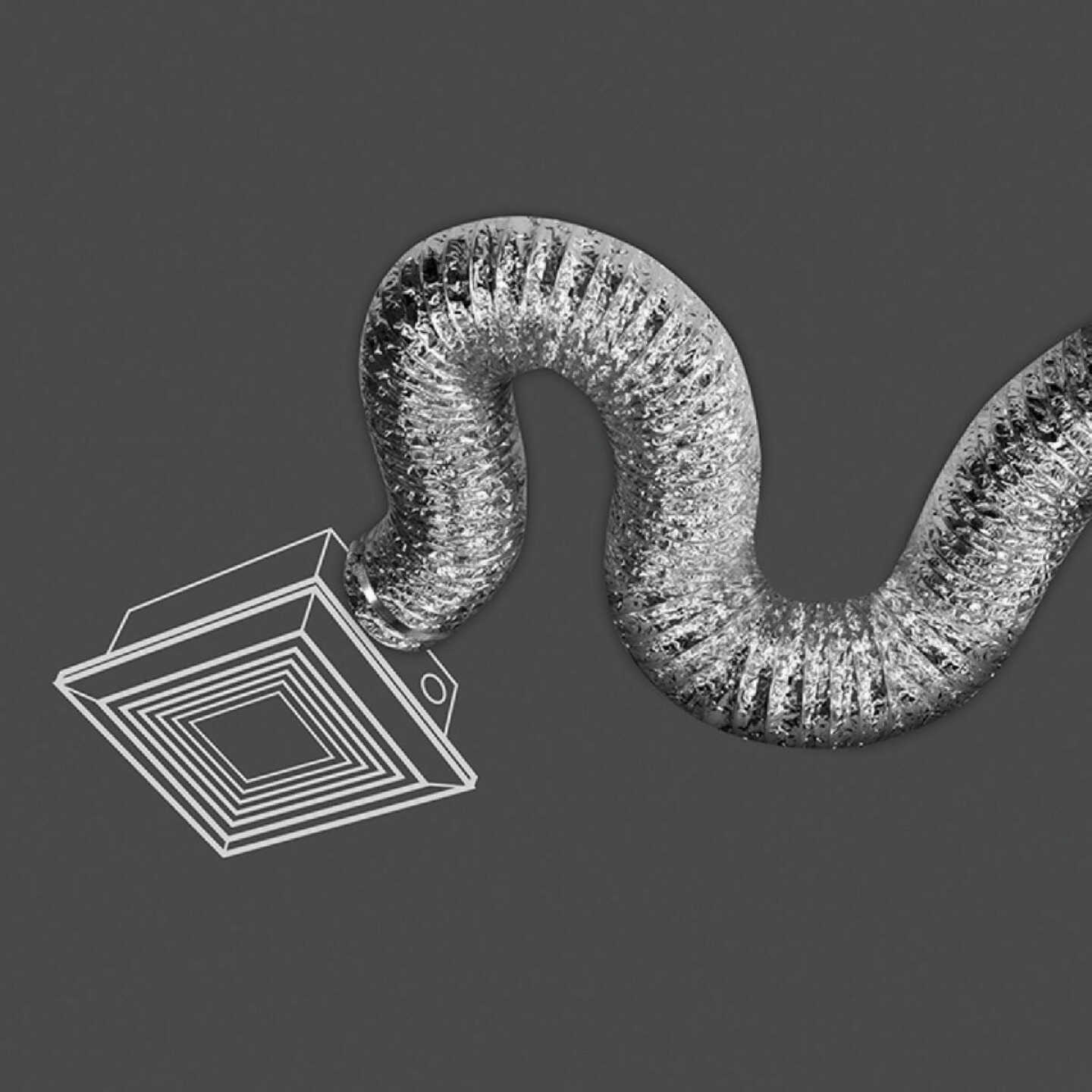 Dundas Jafine 4 In. Dia x 25 Ft. L UL 181 Listed Aluminum Foil Flexible Ducting Image 2