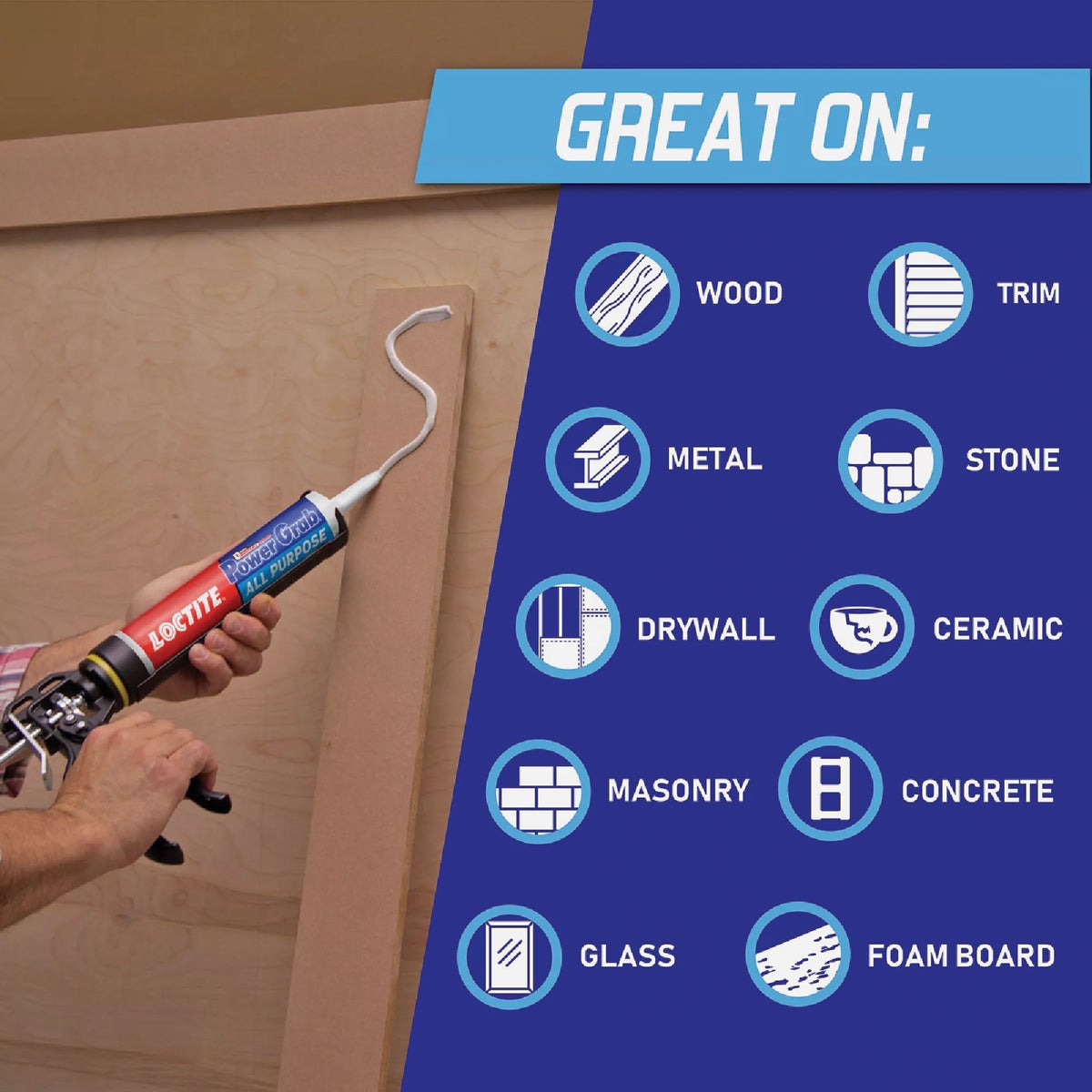 LOCTITE Power Grab Express 9 Oz. All-Purpose Construction Adhesive Image 3