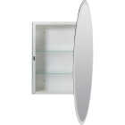 Zenith Frameless Beveled 21 In. W x 31 In. H x 4 In. D Single Mirror Surface Mount Oval Medicine Cabinet Image 5