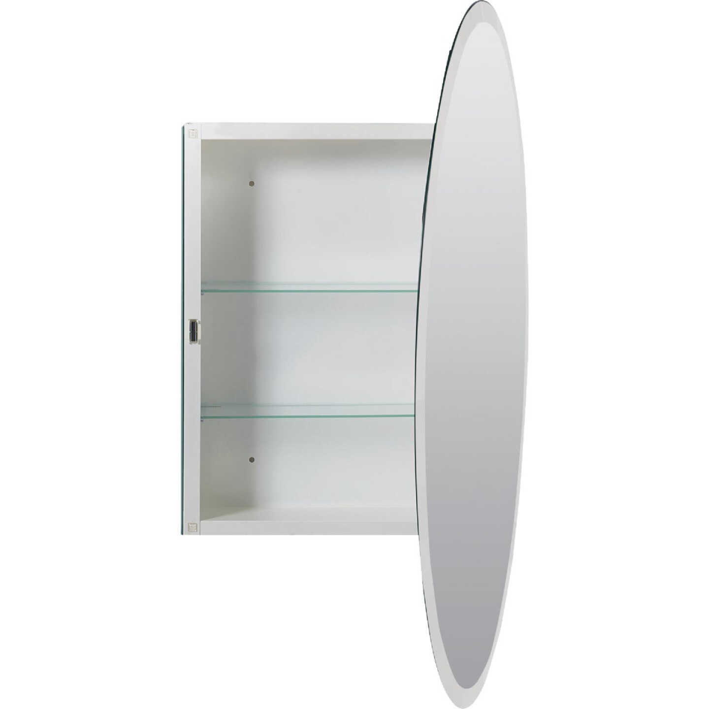 Zenith Frameless Beveled 21 In. W x 31 In. H x 4 In. D Single Mirror Surface Mount Oval Medicine Cabinet Image 5