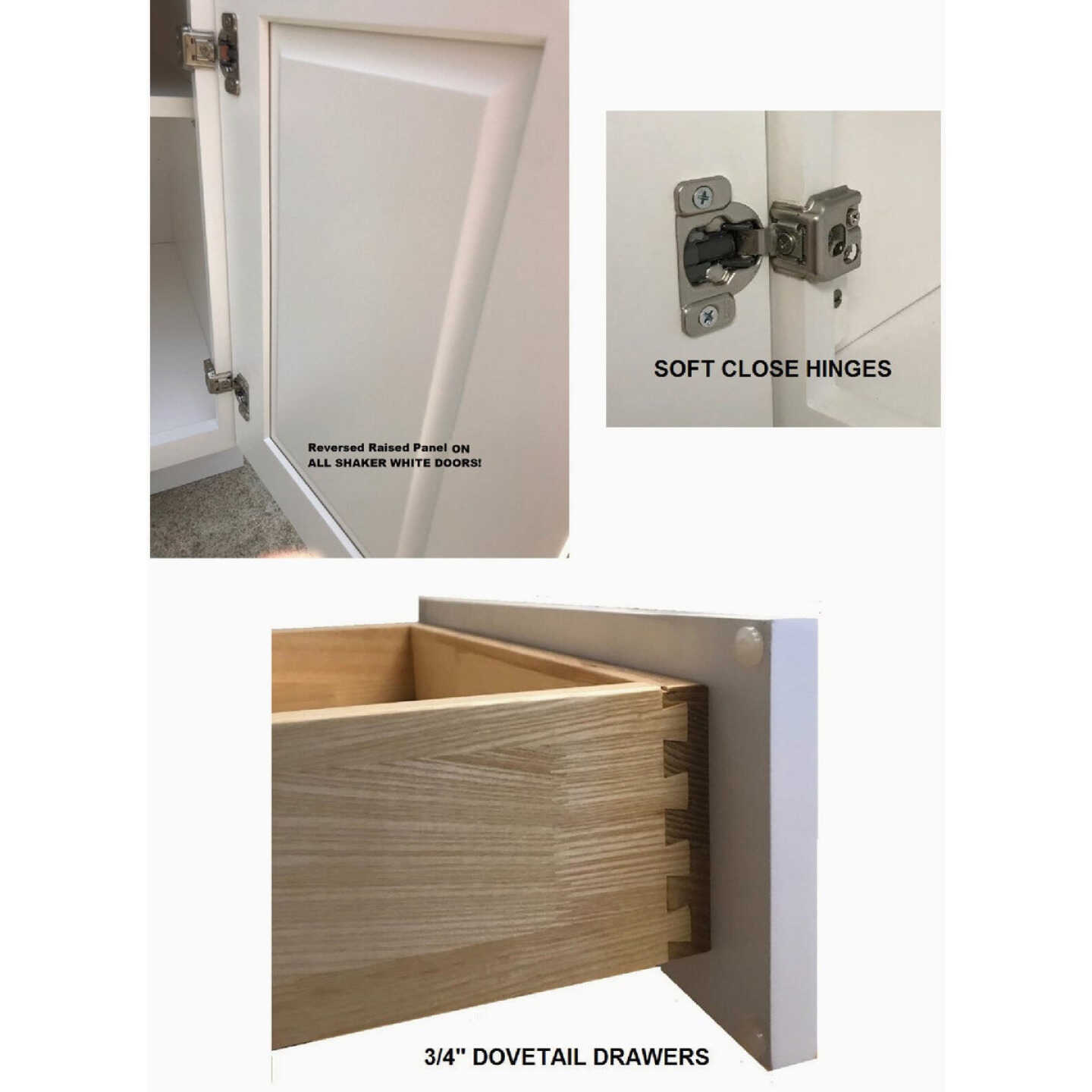 CraftMark Plymouth Shaker 30 In. W x 12 In. D x 30 In. H Ready To Assemble White Wall Kitchen Cabinet Image 2