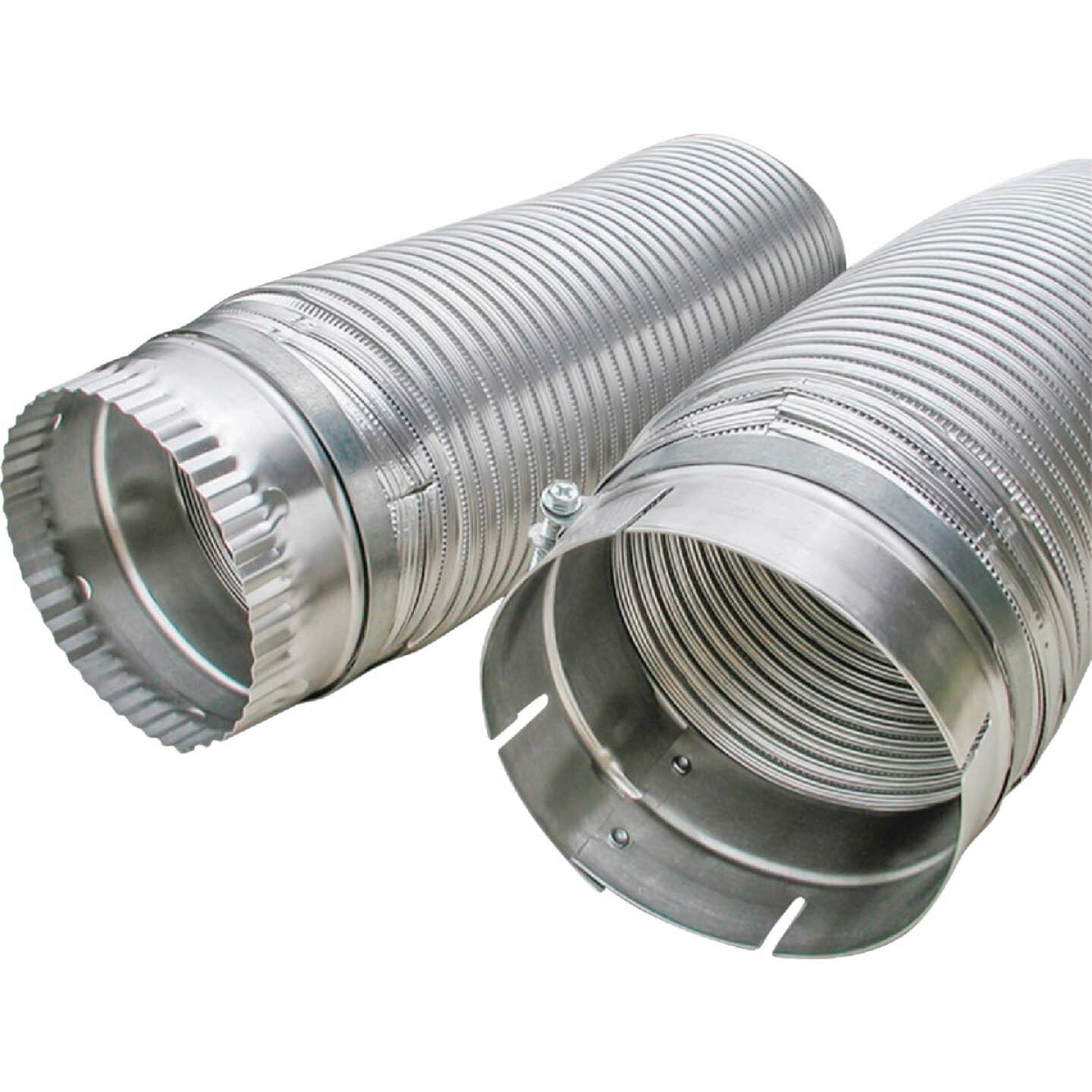 Builders Best E-Z-Fasten 4 In. x 5 Ft. Aluminum Semi-Rigid Dryer Duct Image 3