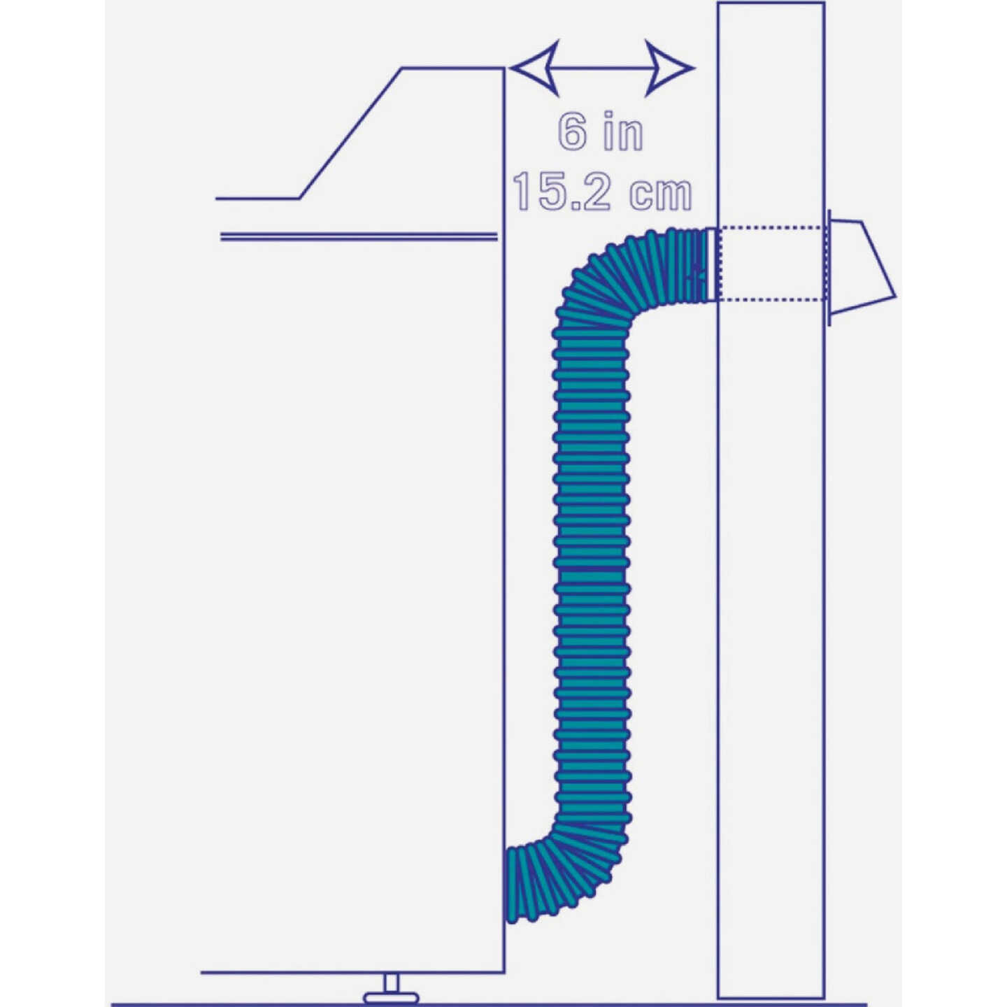 Builders Best Snap-Lock 4 In. x 6 Ft. Aluminum Semi-Rigid Dryer Duct Image 2