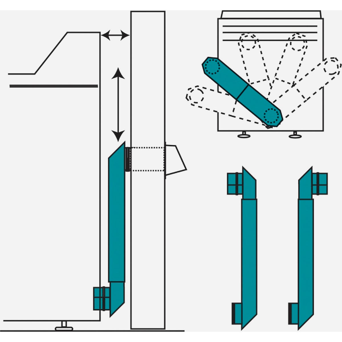 Builders Best 18 In. to 29 In. Adjustable Dryer Vent Periscope Image 2