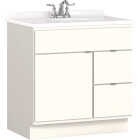 Bertch Riverside 30 In. W x 34-1/2 In. H x 21 In. D White Vanity Base without Top, 2 Door/2 Drawer Image 1