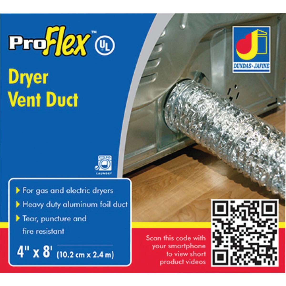 Dundas Jafine ProFlex  4 In. x 8 Ft. Aluminum Flexible Dryer Duct