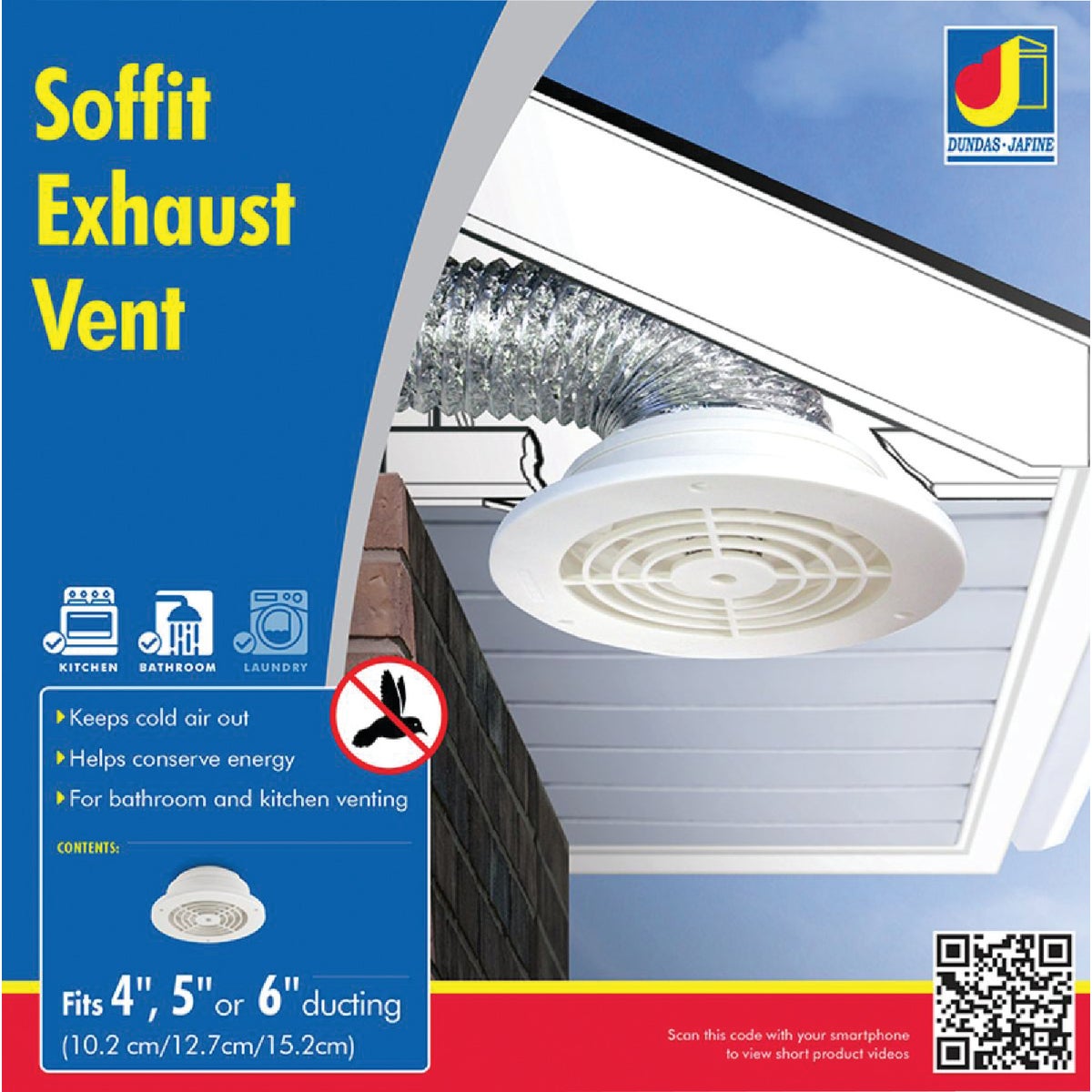 Dundas Jafine White Plastic Adjustable Eave & Soffit Vent