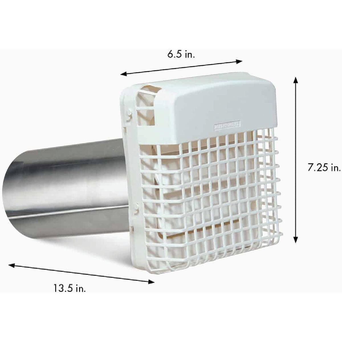 Dundas Jafine ProGard 4 In. White Plastic Dryer Vent Hood Kit Image 4