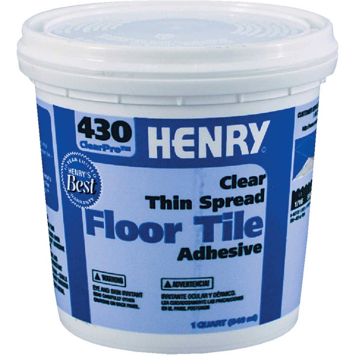 Henry 430 ClearPro Vinyl Floor Adhesive, 1 Qt. Image 1