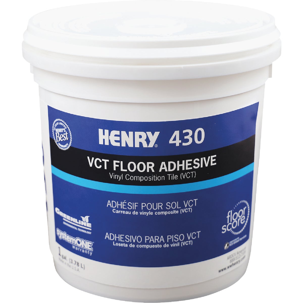 Henry 430 ClearPro Vinyl Floor Adhesive, 1 Gal.