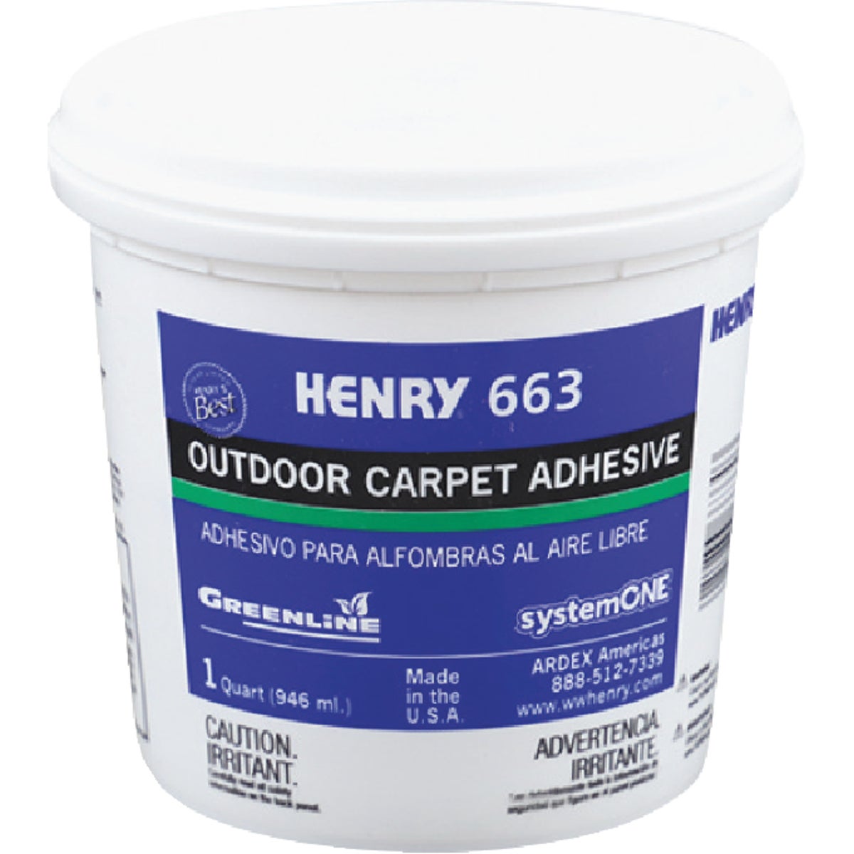 Henry Premium Outdoor Carpet Adhesive, 1 Qt. Image 1