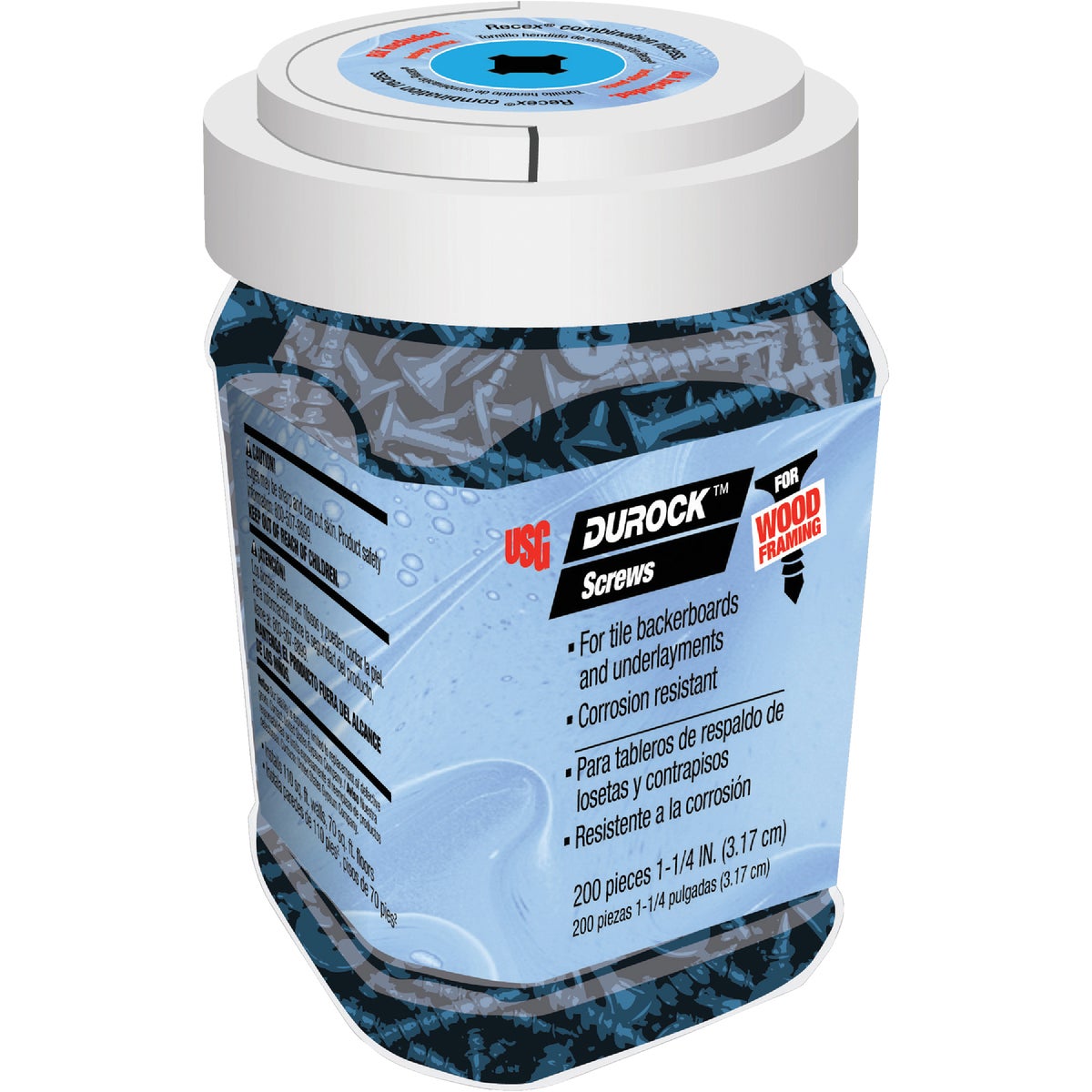 Durock #8 x 1-1/4 In. Wafer Structure Screw (200 Ct.) Image 1