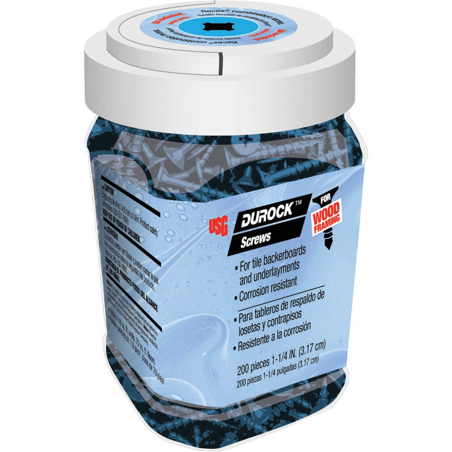 Durock #8 x 1-1/4 In. Wafer Structure Screw (200 Ct.) Image 1