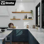 VT Industries Stretta 4 Ft. Laminate White Marble Countertop Image 3
