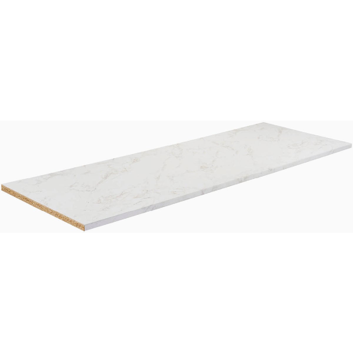 VT Industries Stretta 4 Ft. Laminate White Marble Countertop