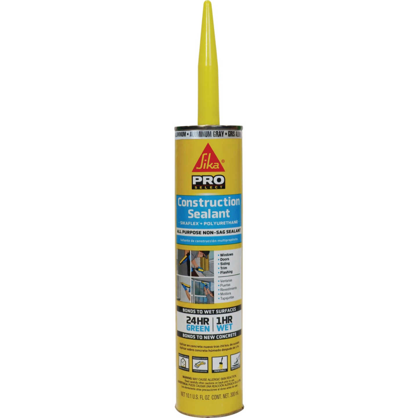 SikaFlex 10.1 Oz. Pro Select Construction Polyurethane Sealant, Aluminum Gray Image 1