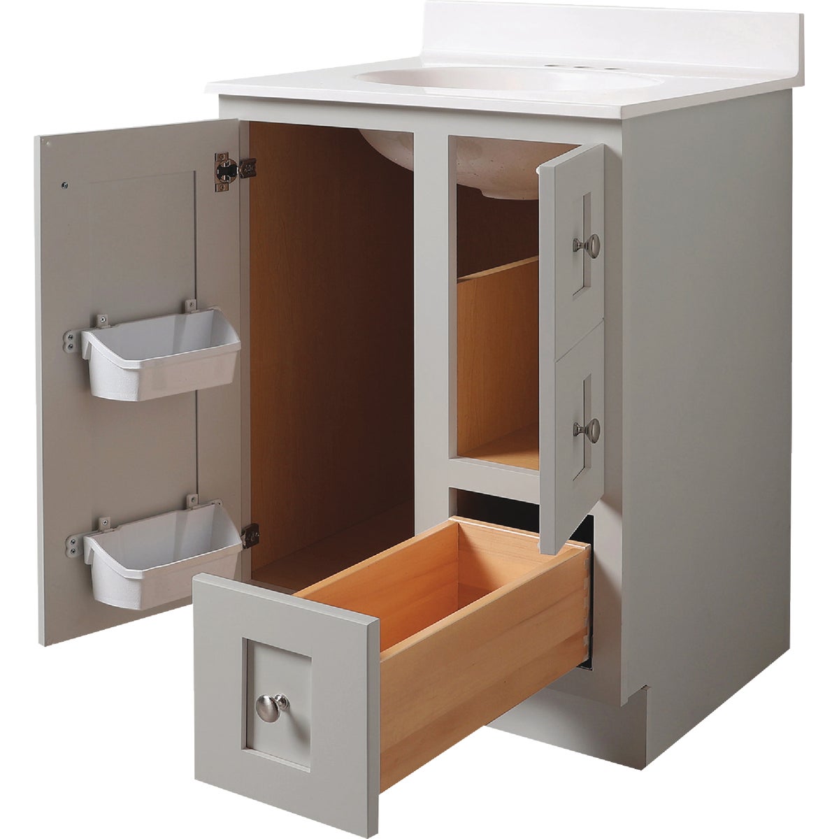 Bertch Storage Solutions 24 In. W x 34-1/2 In. H x 21 In. D Harbor Vanity Base without Top, 2 Door/1 Drawer Image 2