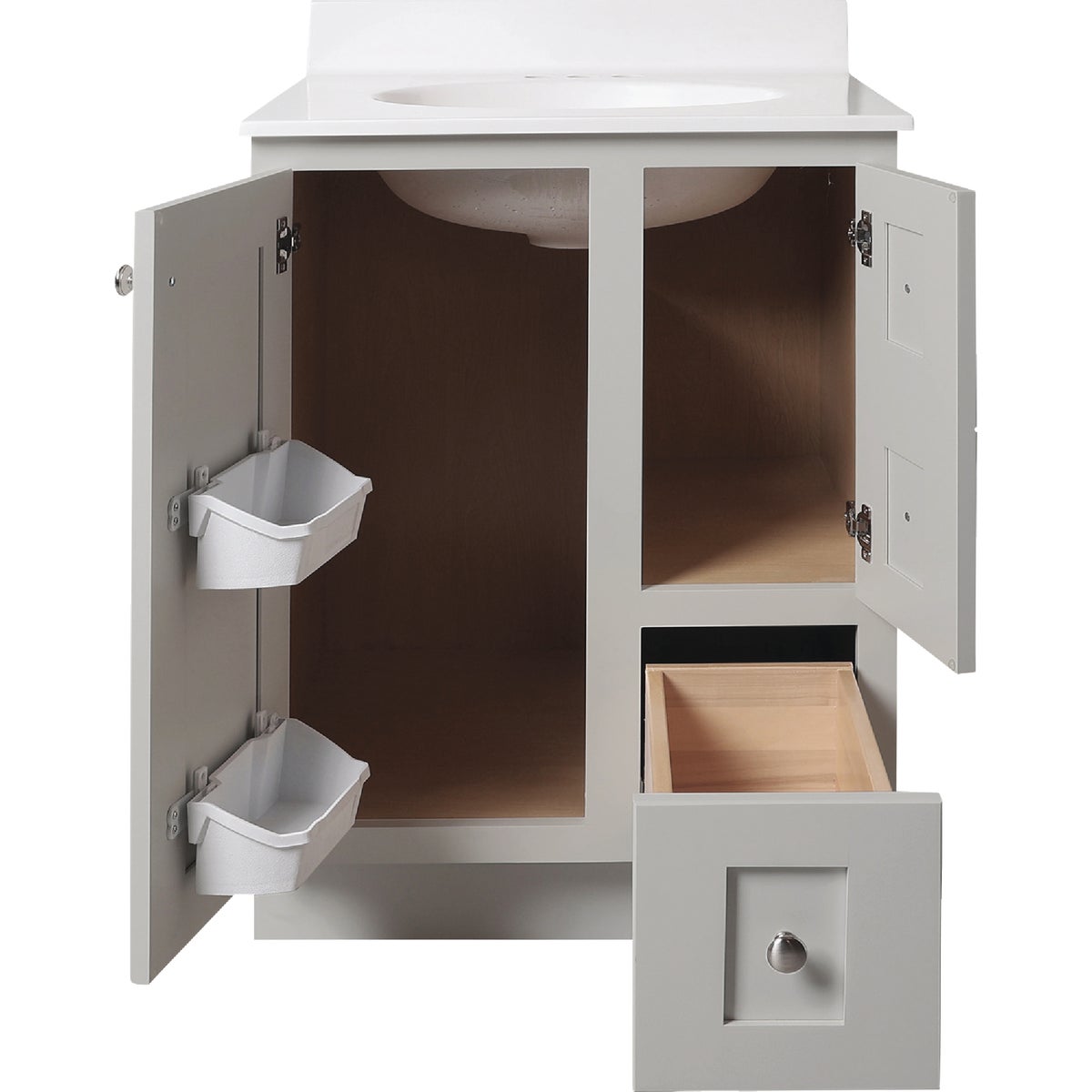 Bertch Storage Solutions 24 In. W x 34-1/2 In. H x 21 In. D Harbor Vanity Base without Top, 2 Door/1 Drawer Image 3