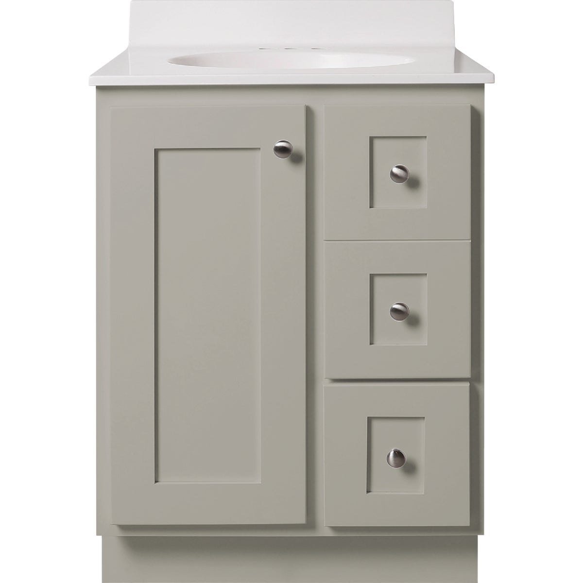 Bertch Storage Solutions 24 In. W x 34-1/2 In. H x 21 In. D Harbor Vanity Base without Top, 2 Door/1 Drawer