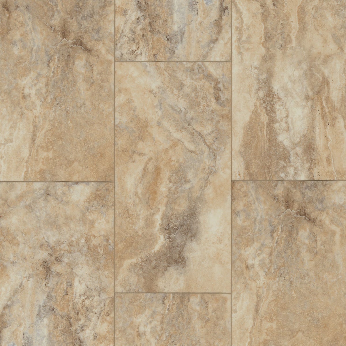 Floorte Pro Paragon Tile Plus Clay 12 In. x 24 In. Vinyl Floor Tile (15.83 Sq. Ft./Box)