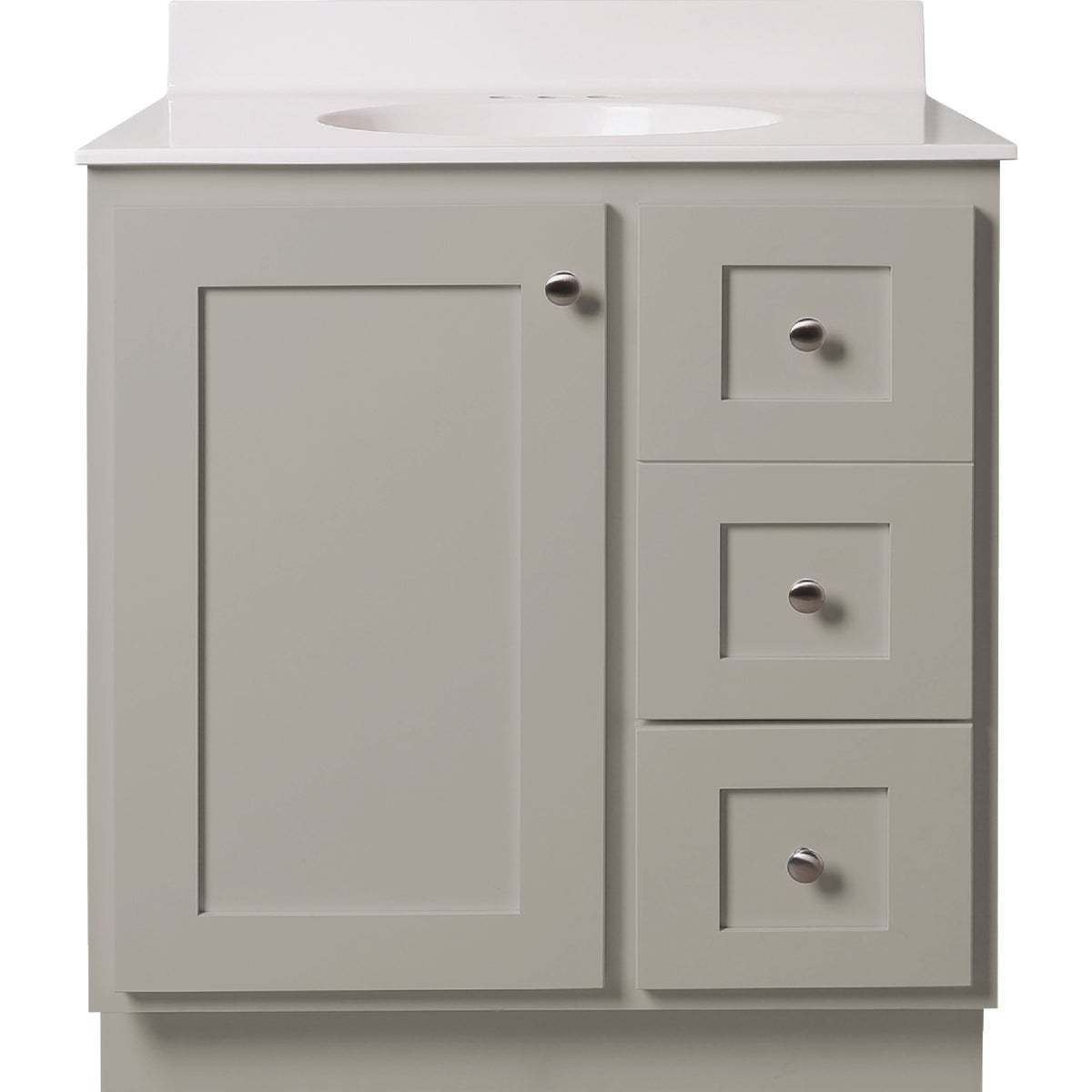 Bertch Storage Solutions 30 In. W x 34-1/2 In. H x 21 In. D Harbor Vanity Base without Top, 2 Door/1 Drawer