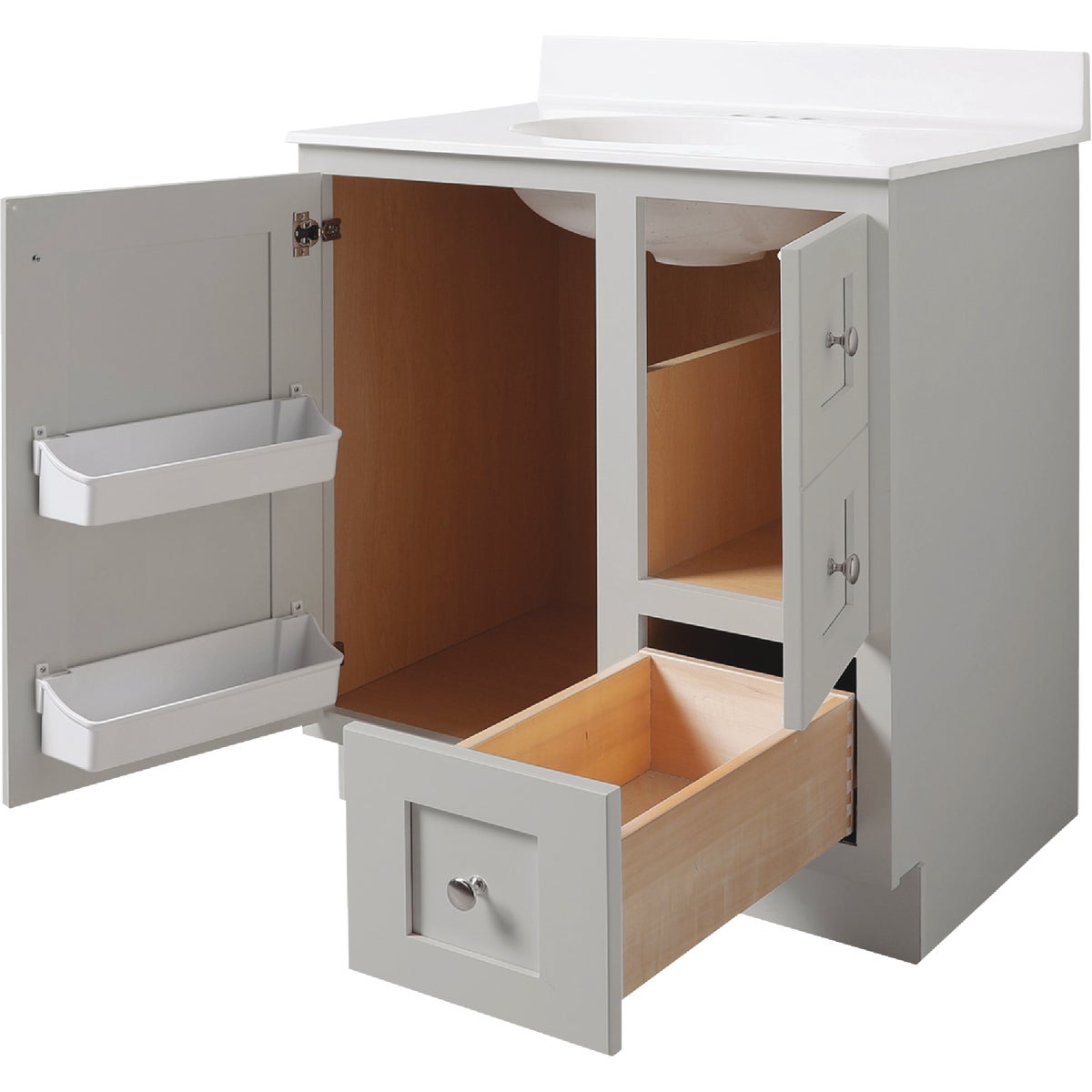 Bertch Storage Solutions 30 In. W x 34-1/2 In. H x 21 In. D Harbor Vanity Base without Top, 2 Door/1 Drawer Image 2