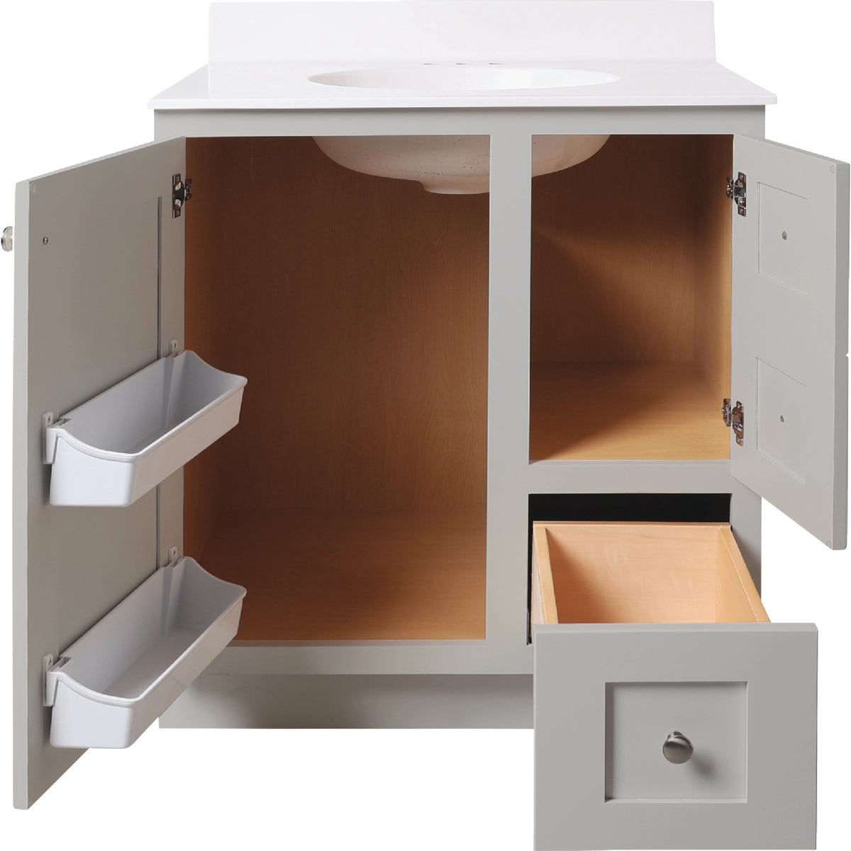 Bertch Storage Solutions 30 In. W x 34-1/2 In. H x 21 In. D Harbor Vanity Base without Top, 2 Door/1 Drawer Image 3