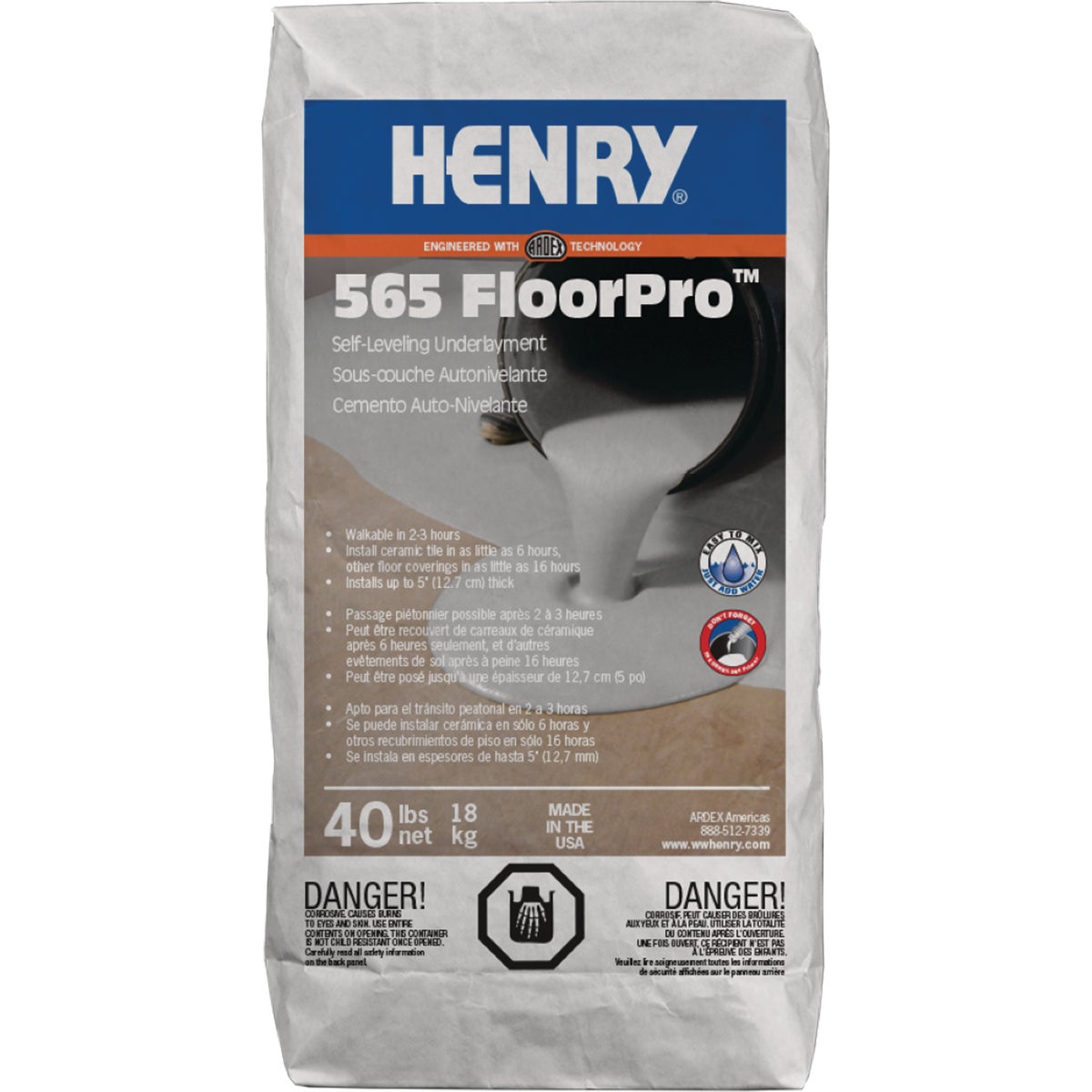 Henry 565 FloorPro Self-Leveling Underlayment, 40 Lb.