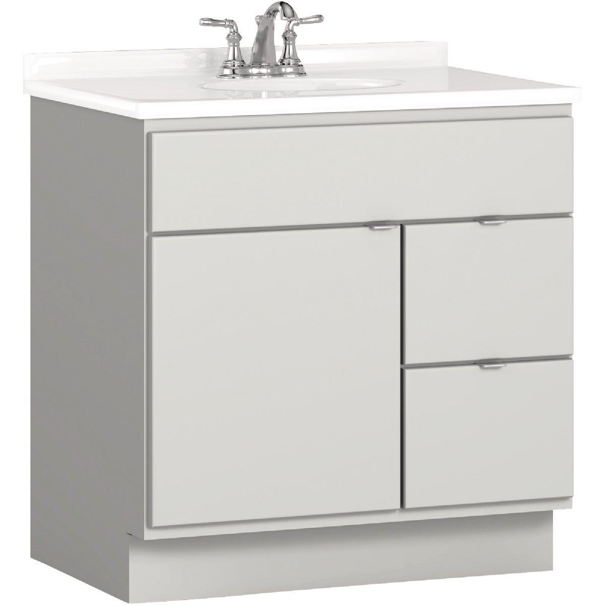 Bertch Riverside 30 In. W x 34-1/2 In. H x 21 In. D Lighthouse Vanity Base without Top, 2 Door/2 Drawer