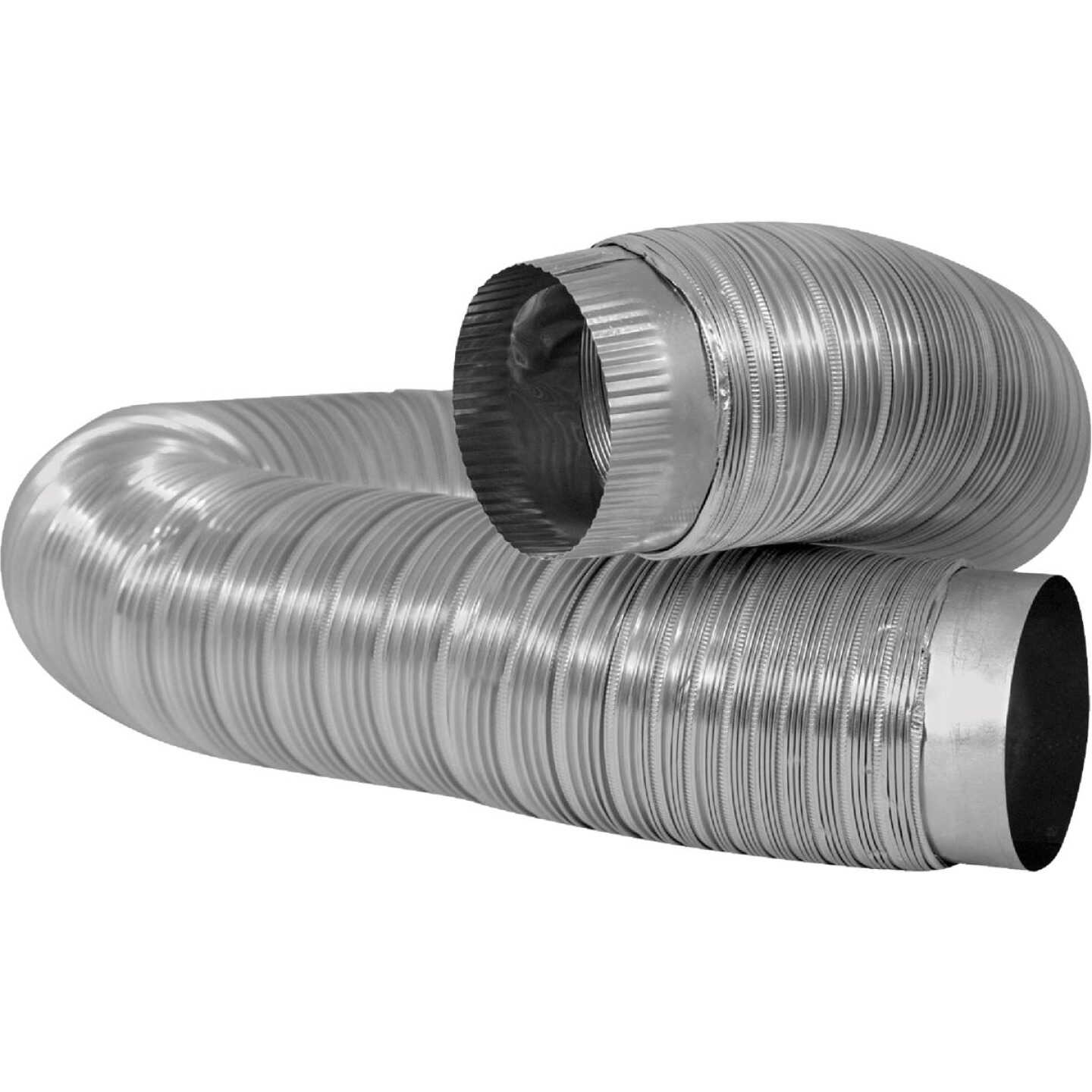 Dundas Jafine 4 In. x 6 Ft. Aluminum Semi-Rigid Dryer Duct with Collar Image 1