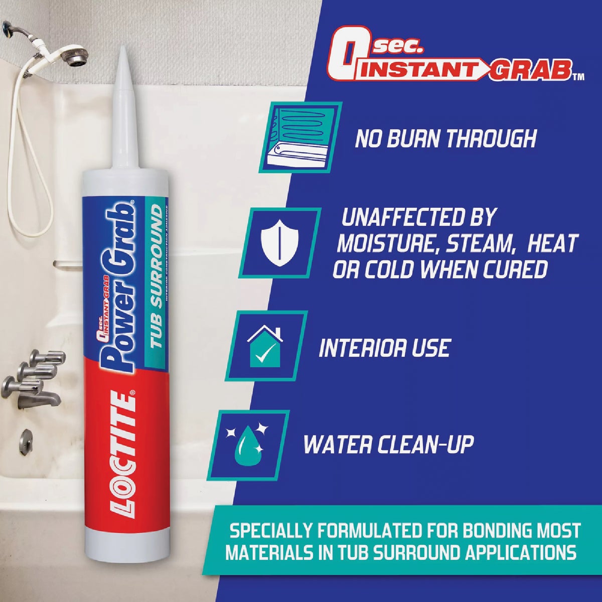 LOCTITE Power Grab Express 10 Oz. Tub Surround & Shower Wall Adhesive Image 5