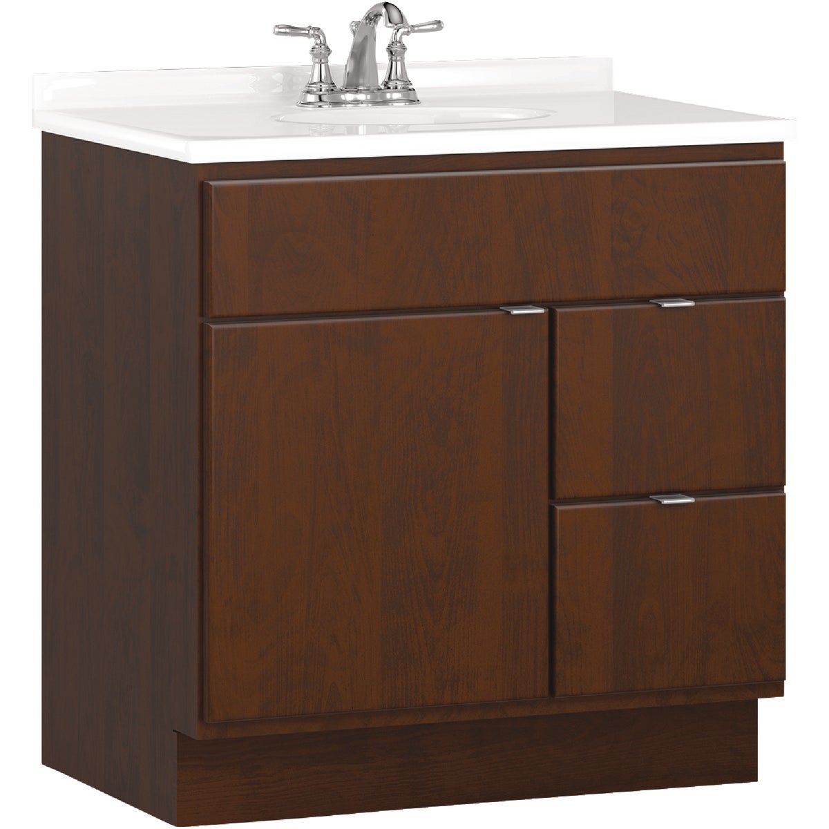 Bertch Riverside 30 In. W x 34-1/2 In. H x 21 In. D Brindle Vanity Base without Top, 2 Door/2 Drawer