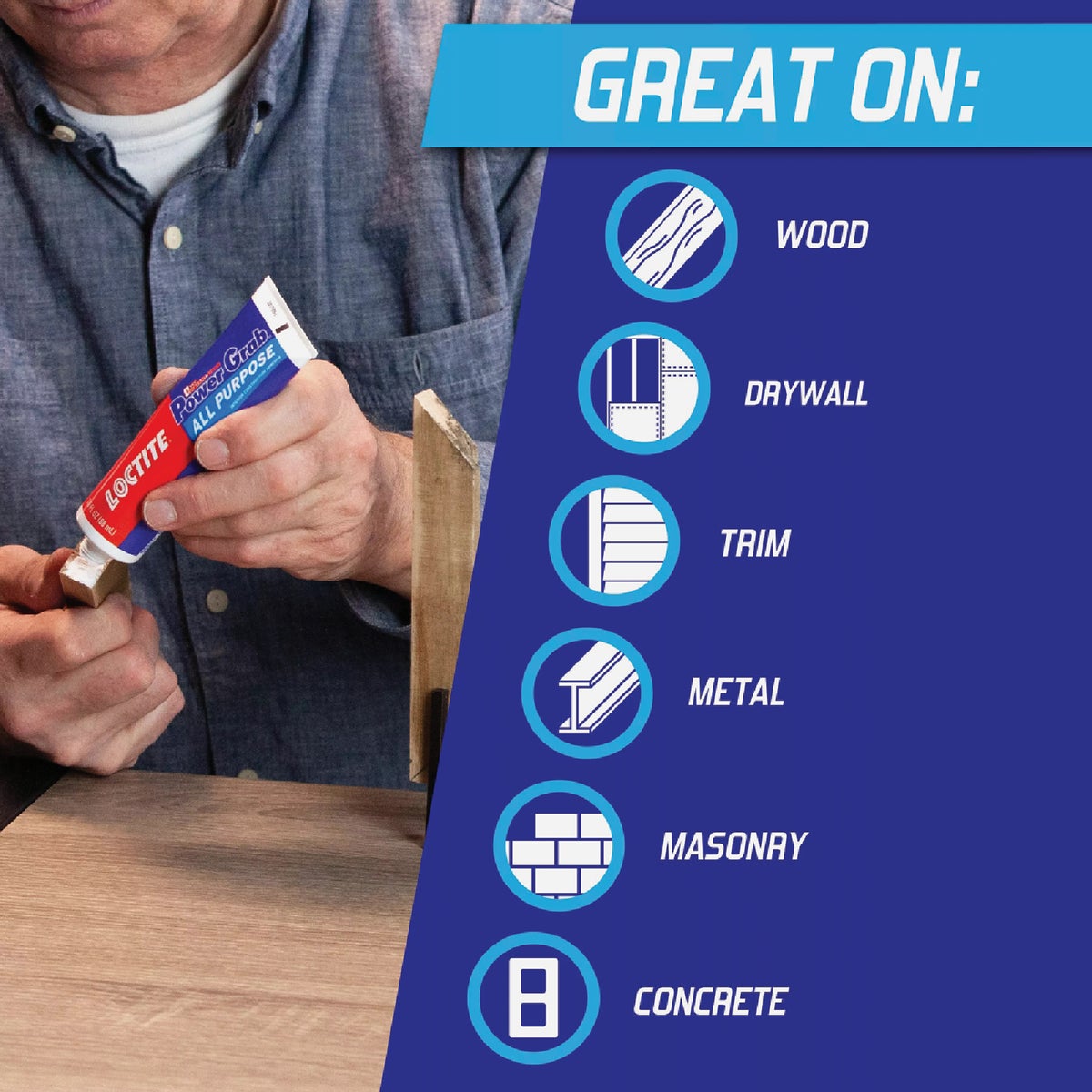 LOCTITE Power Grab Express 6 Oz. All-Purpose Construction Adhesive Image 3