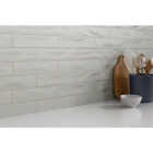 Emser Craft II 3 In. x 12 In. Glossy Gray Ceramic Wall Tile with Undulating Texture (5.6 Sq. Ft./Case) Image 1