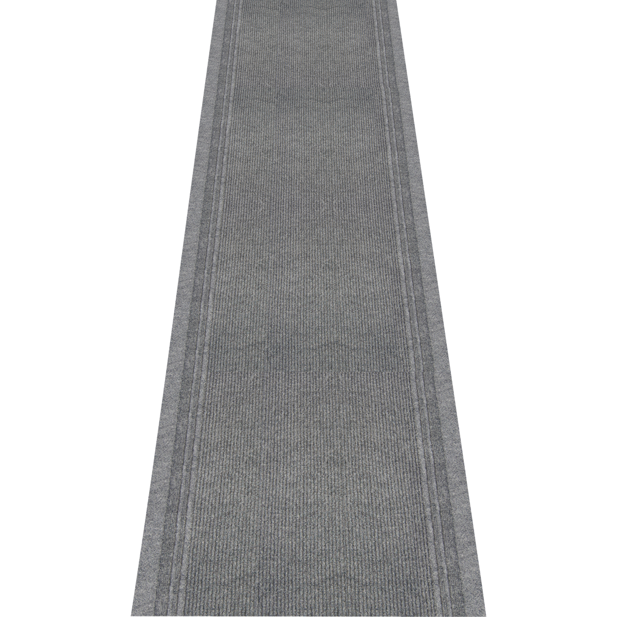 Multy Home Tracker 26 In. x 60 Ft. Gray Carpet Runner, Indoor/Outdooor 