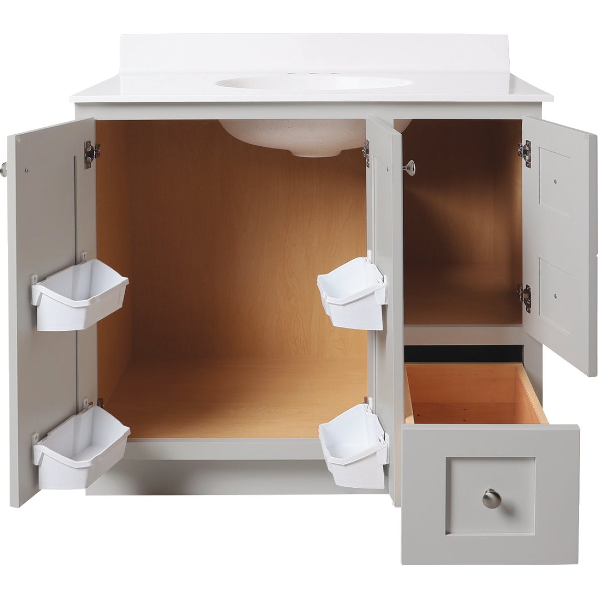 Bertch Storage Solutions 36 In. W x 34-1/2 In. H x 21 In. D Harbor Vanity Base without Top, 3 Door/1 Drawer Image 3