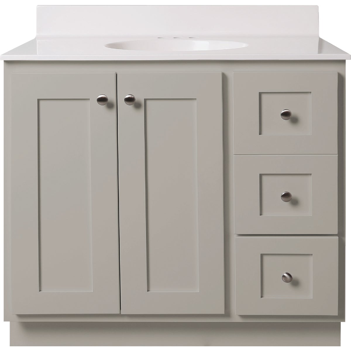 Bertch Storage Solutions 36 In. W x 34-1/2 In. H x 21 In. D Harbor Vanity Base without Top, 3 Door/1 Drawer Image 1