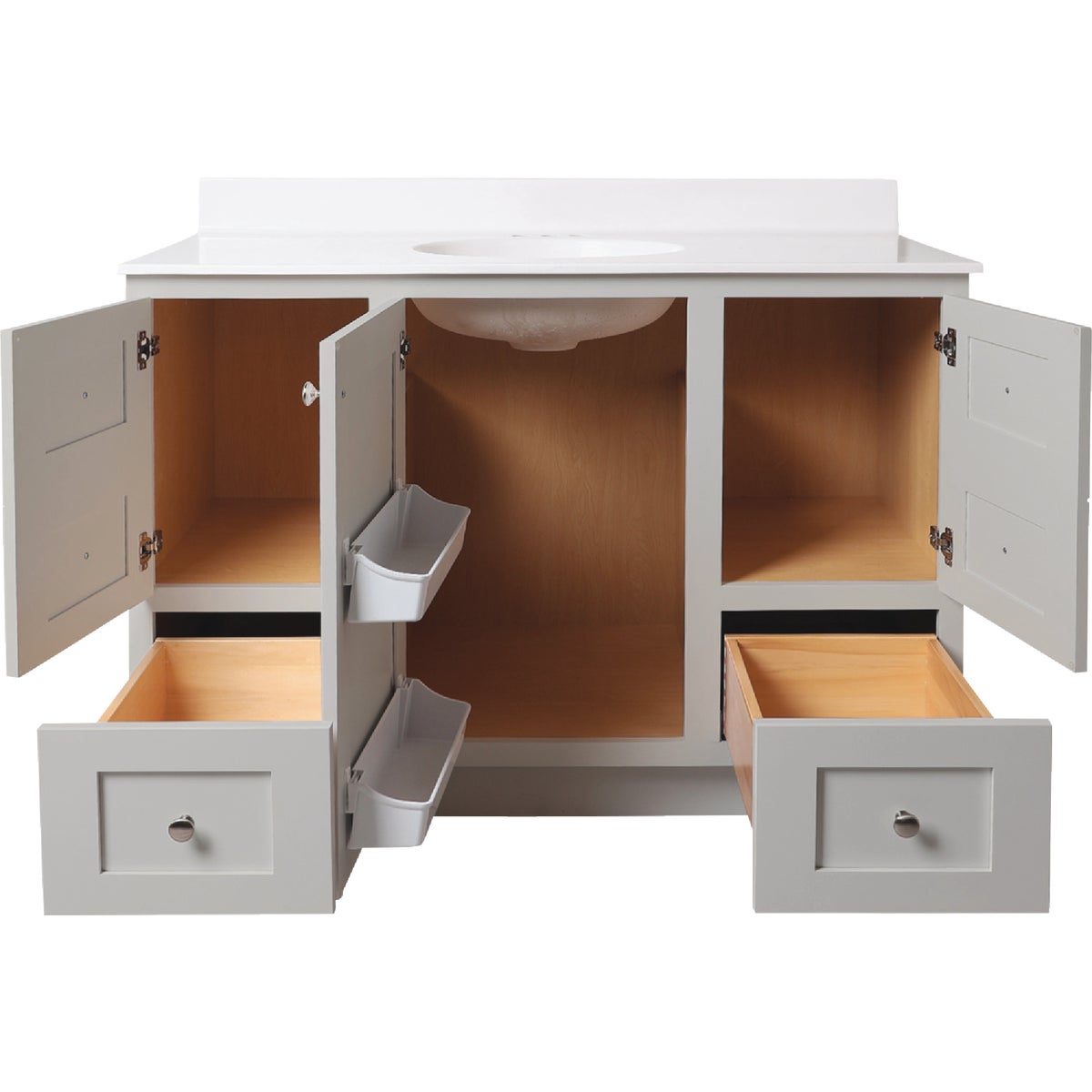 Bertch Storage Solutions 48 In. W x 34-1/2 In. H x 21 In. D Harbor Vanity Base without Top, 3 Door/2 Drawer Image 3