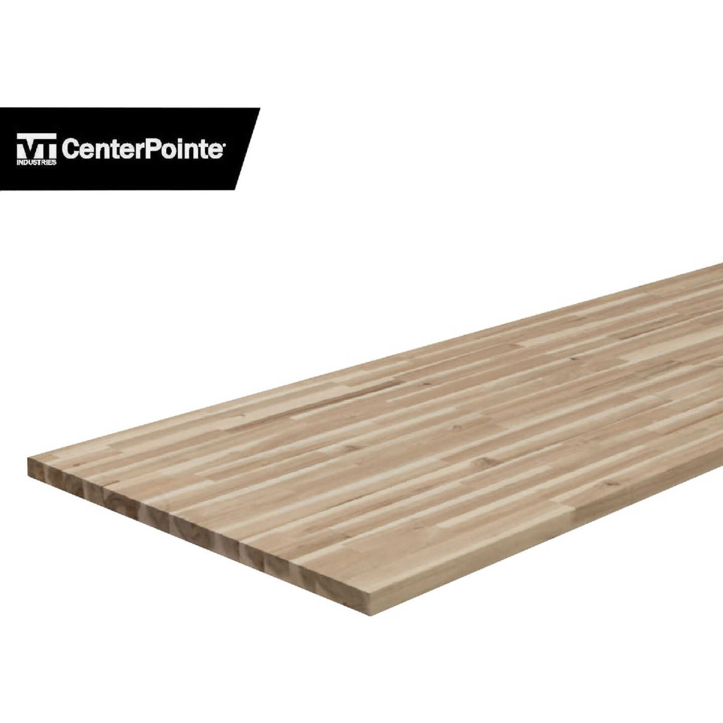 VT Industries CenterPointe 98 In. L x 25 In. D x 1.5 In. T Unfinished Acacia Wood Butcher Block Countertop with Square Edge Image 4