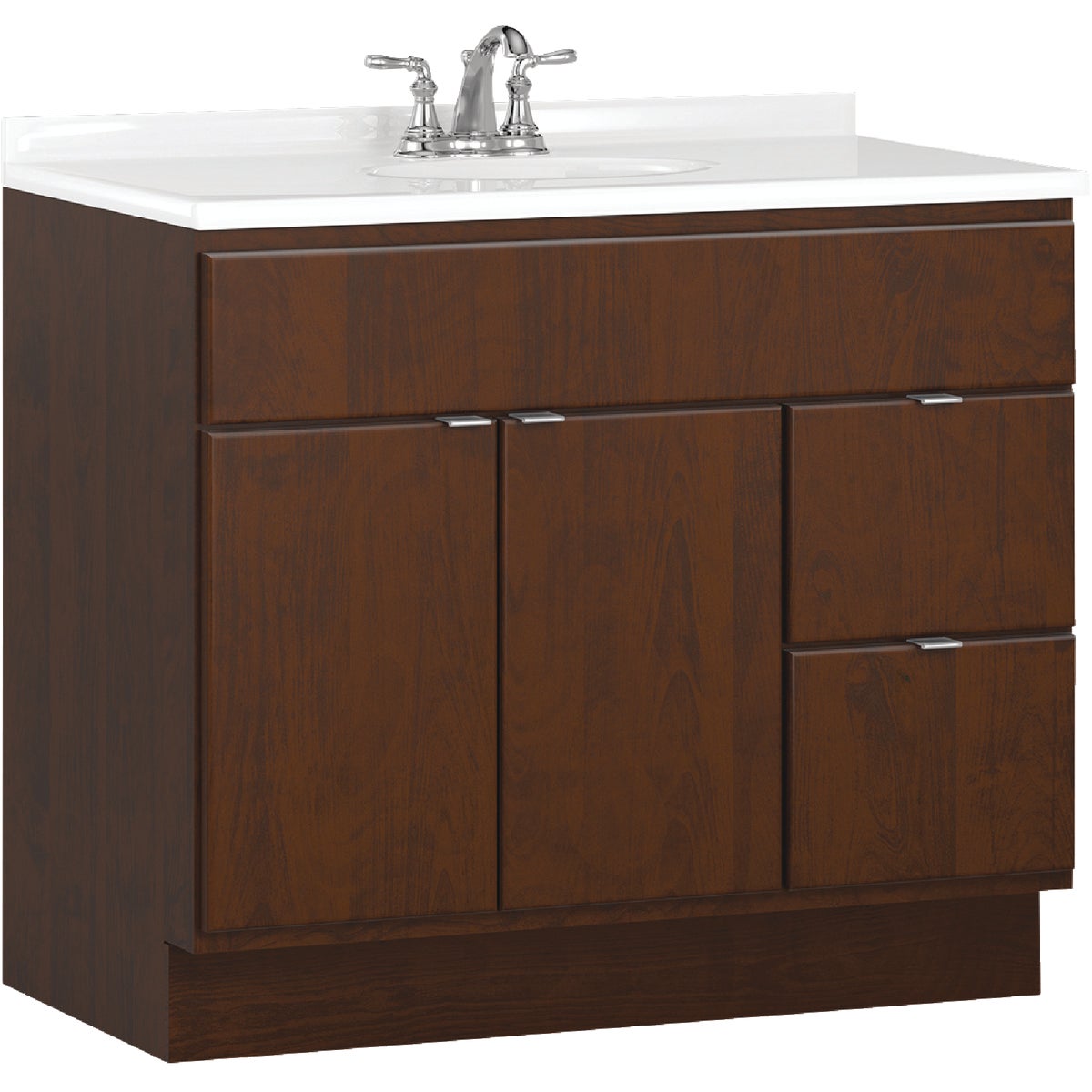 Bertch Riverside 36 In. W x 34-1/2 In. H x 21 In. D Brindle Vanity Base without Top, 2 Door/2 Drawer