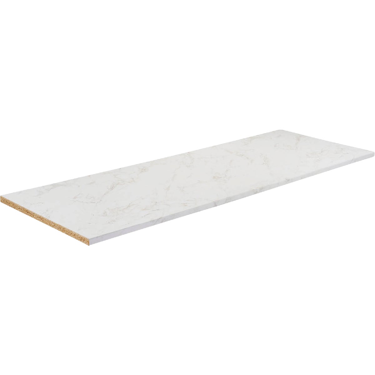 VT Industries Stretta 8 Ft. Laminate White Marble Countertop