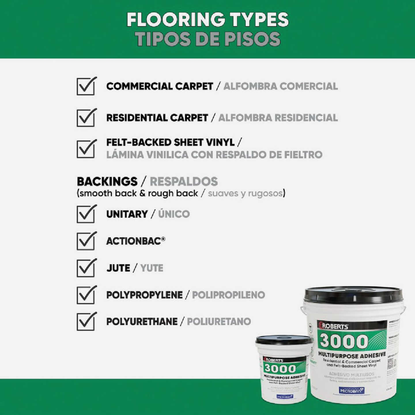 Roberts 3000 Multi-Purpose Adhesive for Carpet & Felt-Backed Sheet Vinyl, 1 Gal. Image 3
