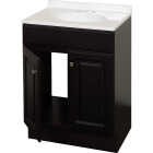 Zenith Zenna Home Espresso 24 In. W x 35 In. H x 18 In. D Vanity with White Cultured Marble Top Image 5