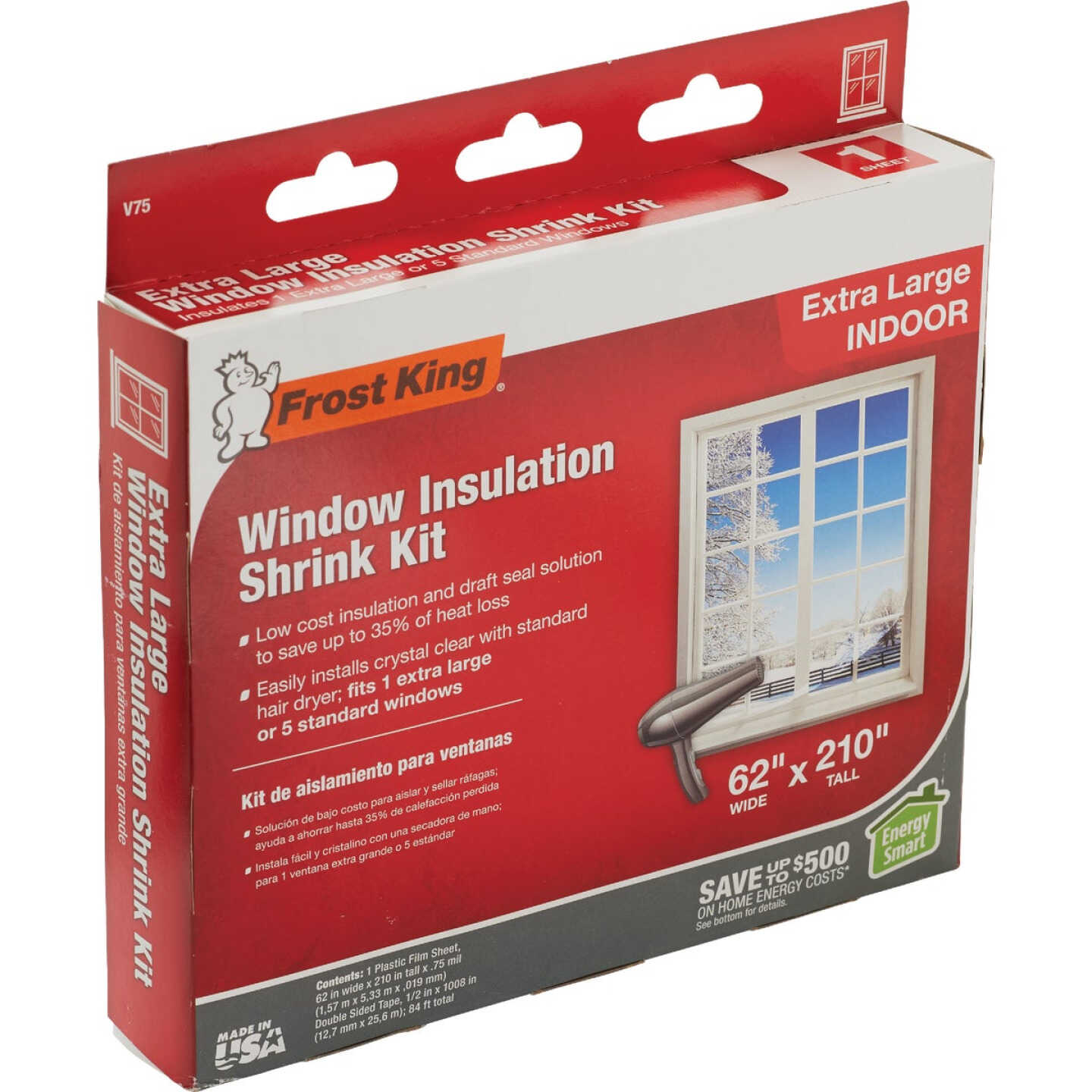 Frost King 62 In. x 210 In. Indoor Shrink Film Window Kit Image 1