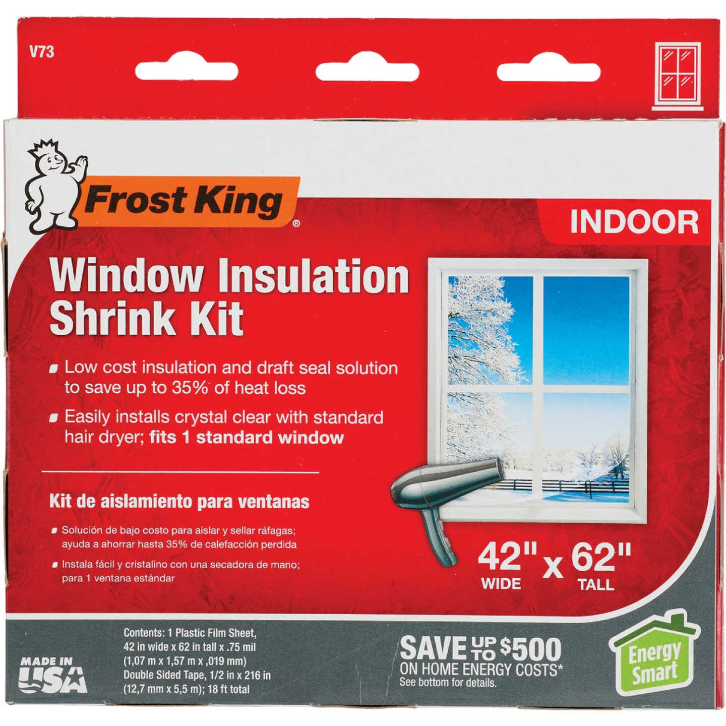 Frost King 42 In. x 62 In. Indoor Shrink Film Window Kit Image 4