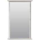 Zenith Zenna Home White 16 In. W. x 25 In. H. x 4.63 In. D. Single Mirror Surface Mount Crown Pediment Medicine Cabinet Image 1