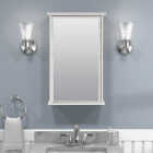 Zenith Zenna Home White 16 In. W. x 25 In. H. x 4.63 In. D. Single Mirror Surface Mount Crown Pediment Medicine Cabinet Image 2