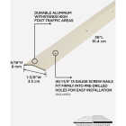 M-D Building Products 1-3/8 In. X 36 In. Almond Aluminum Carpet Trim with Screw Nails Image 2