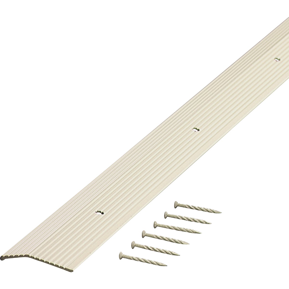 M-D Building Products 1-3/8 in. x 72 in. Almond Aluminum Carpet Trim with Screw Nails Image 5